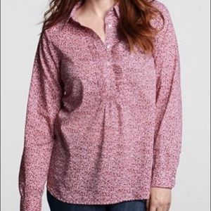 Lands End floral blouse